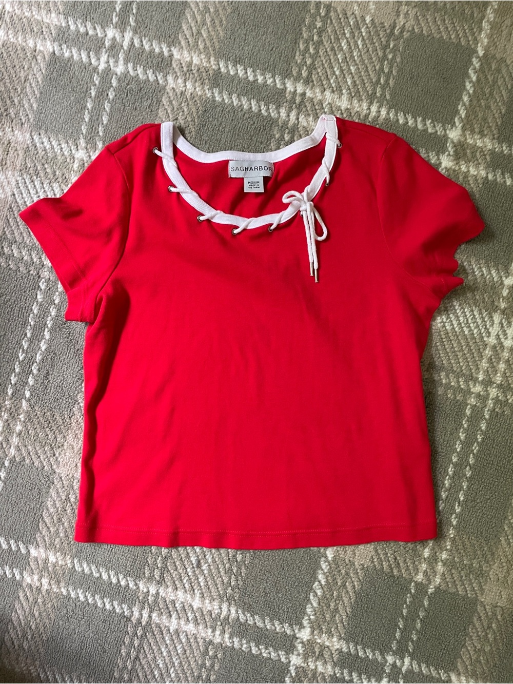 VTG Sag Harbor 100% cotton nautical baby tee M